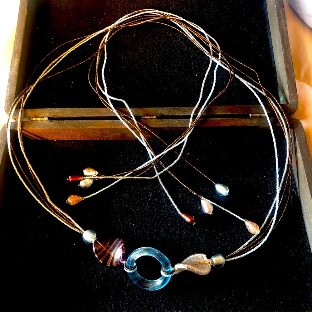 Iridescent Beaded Rope Belt - Unique